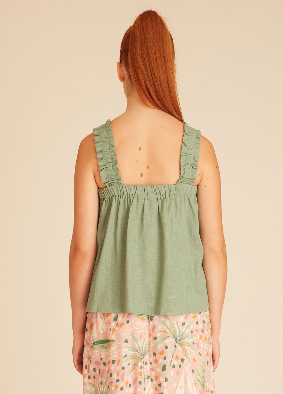 Linen top green