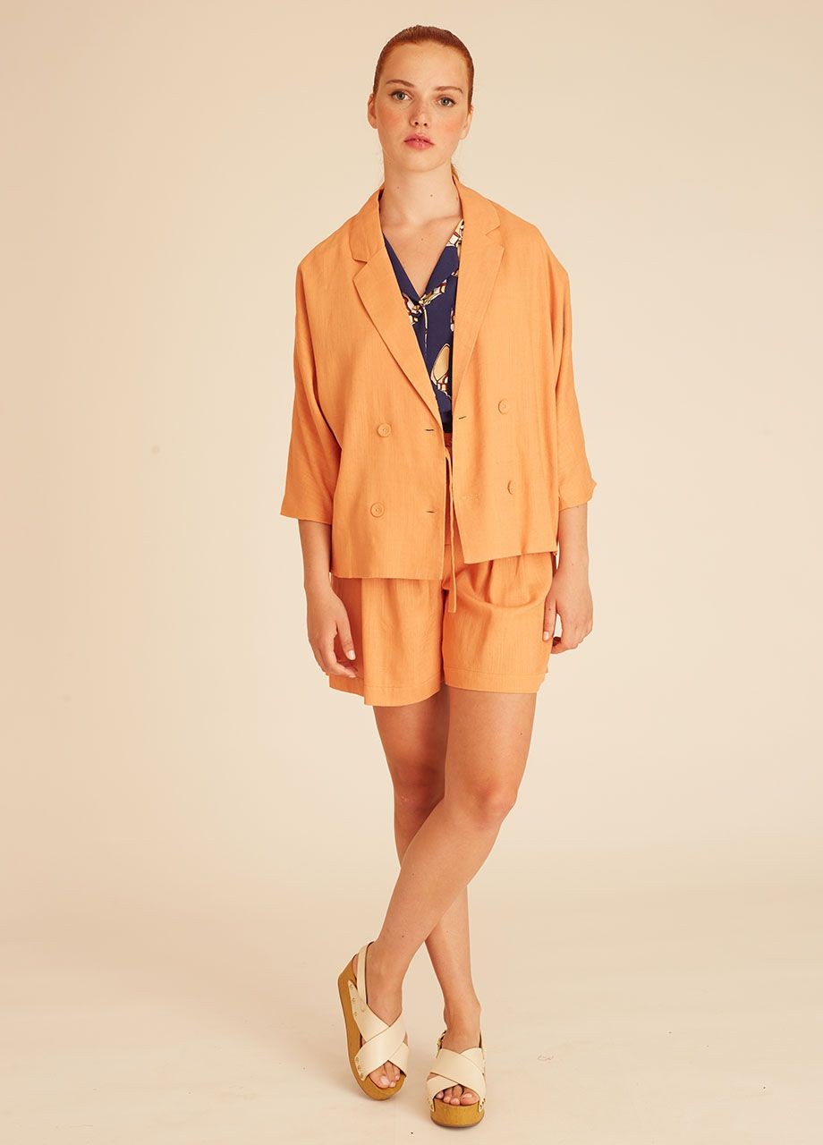 Linen jacket peach