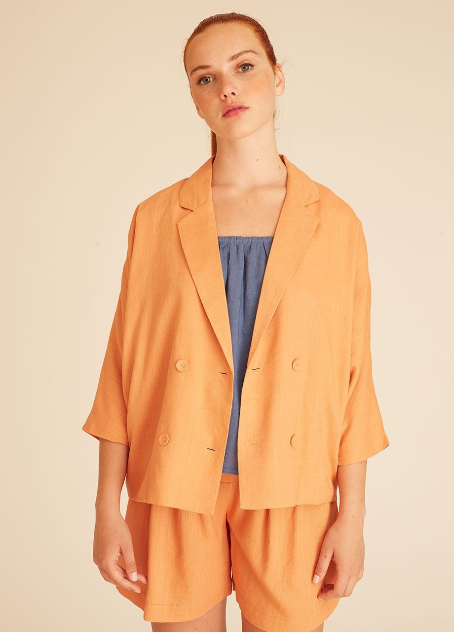 Linen jacket peach