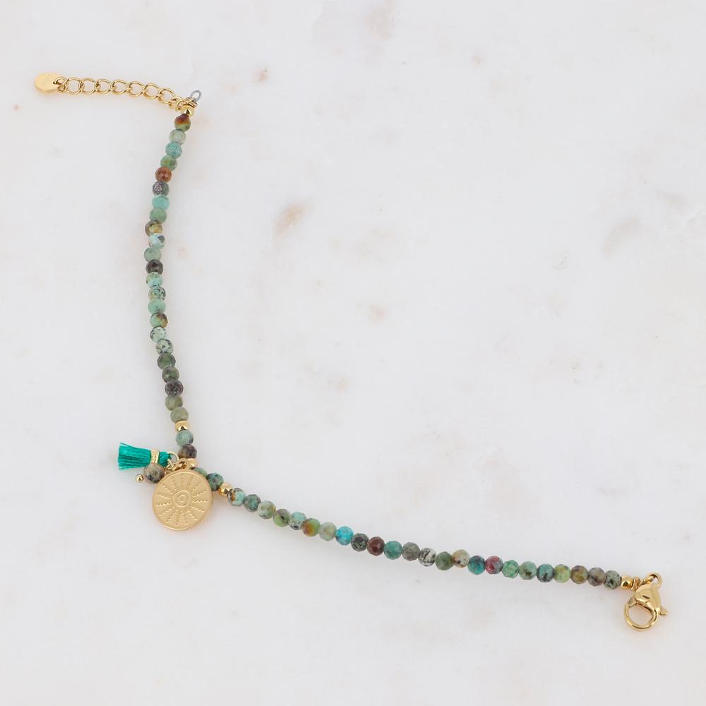 Braccialetto regolabile con perle