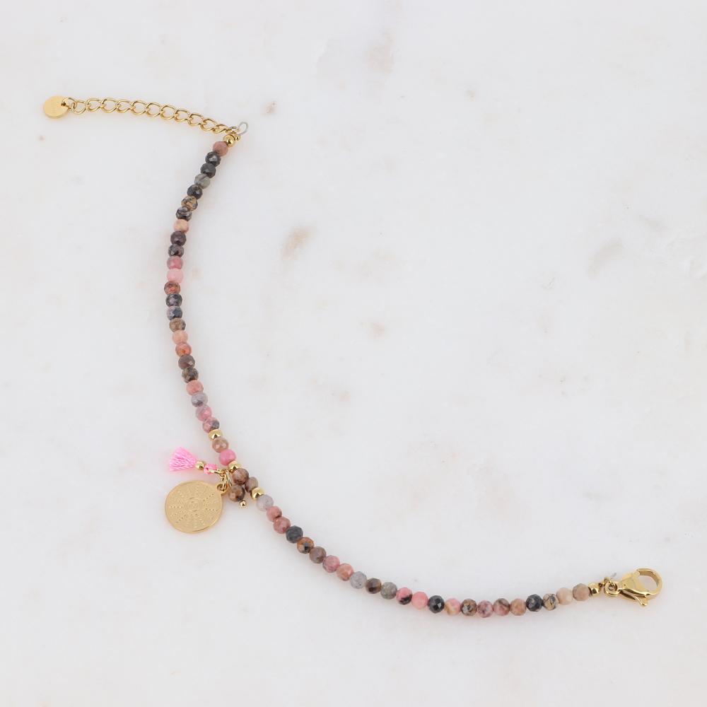 Braccialetto regolabile con perle