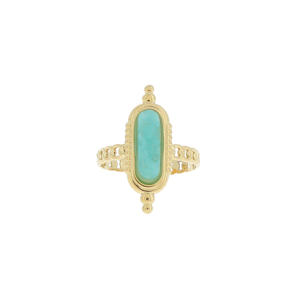 Anello regolabile stile barocco con pietra