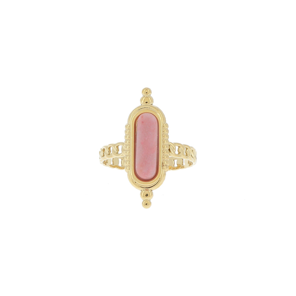 Anello regolabile stile barocco con pietra