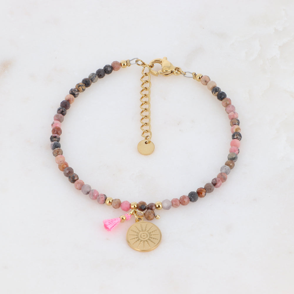 Braccialetto regolabile con perle
