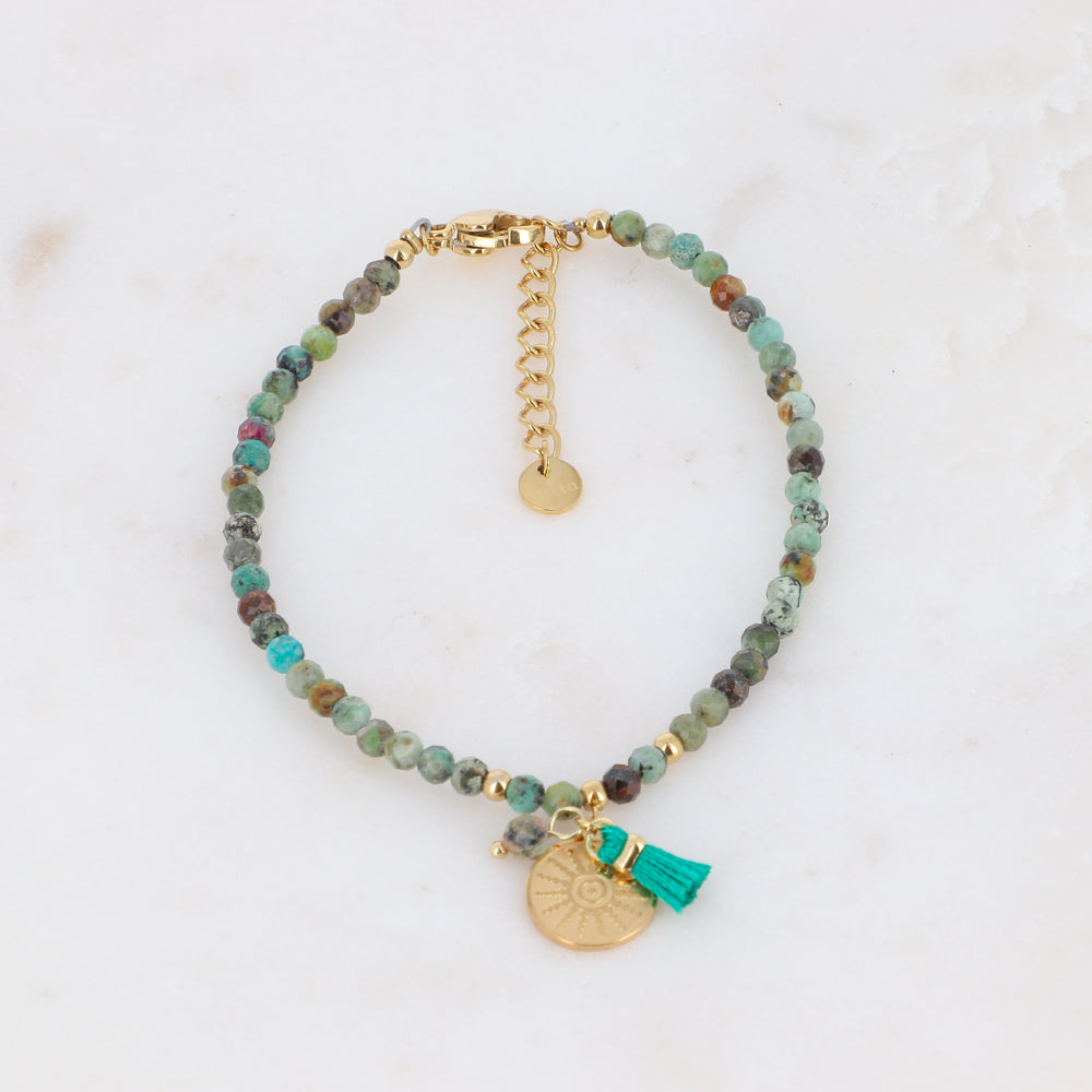 Braccialetto regolabile con perle