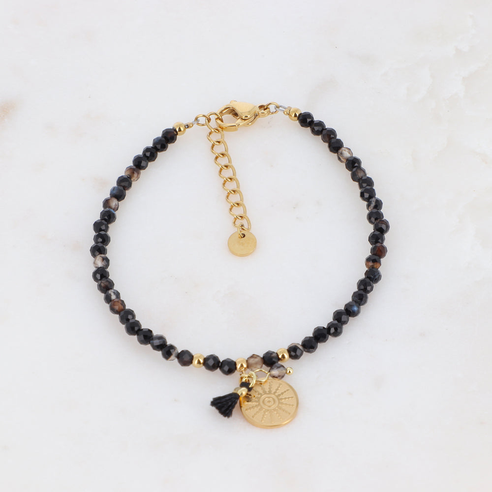 Braccialetto regolabile con perle