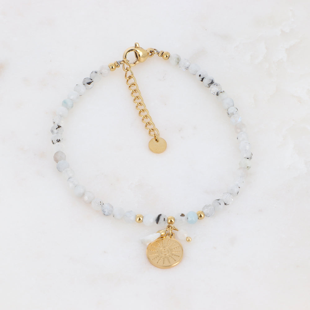 Braccialetto regolabile con perle
