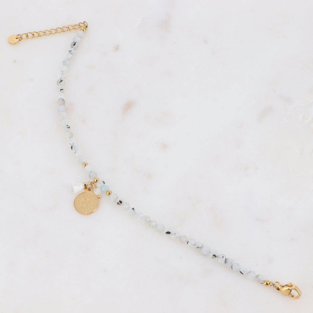 Braccialetto regolabile con perle