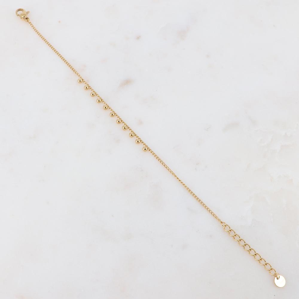 Bracciale regolabile in acciaio con piccole sfere