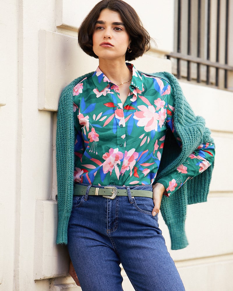 Camicia motivo floreale