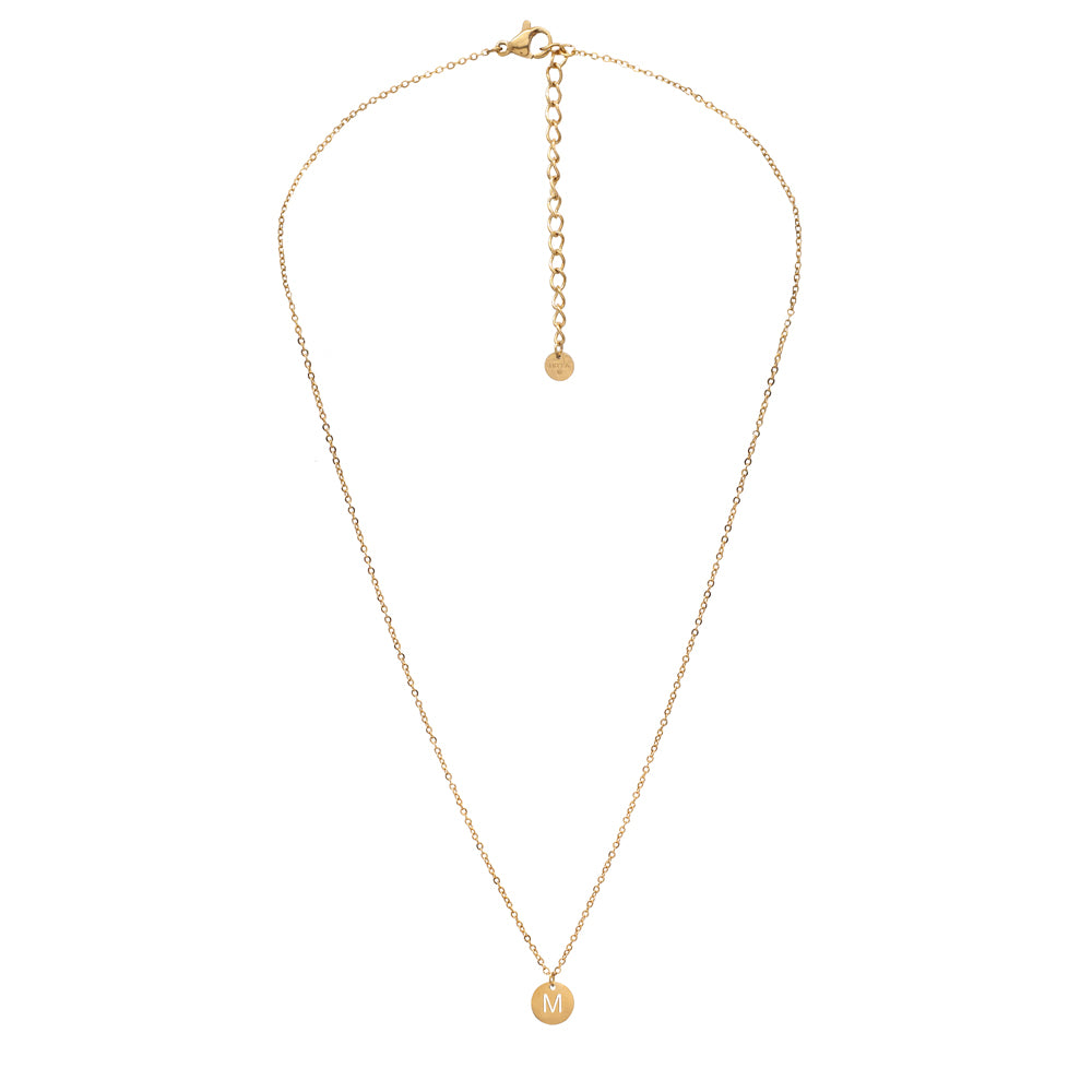 Collana con lettera iniziale nome finitura ORO