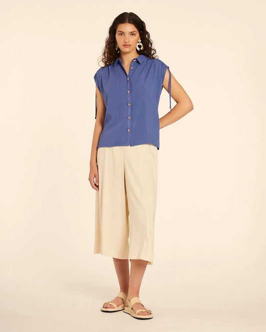 Camicia con bottoni a stella azzurra