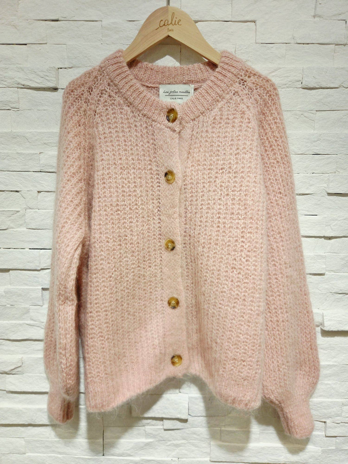 Cardigan in mohair testurizzato