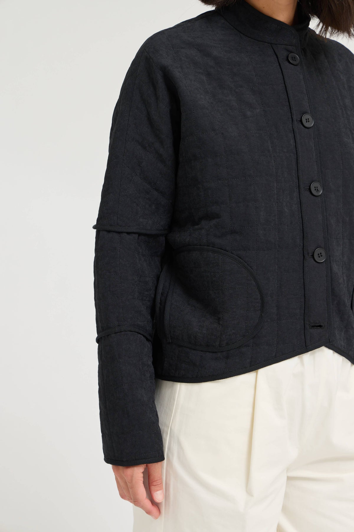 80541 - GIACCA CORTA TRAPUNTATA: Black / Contemporary / L