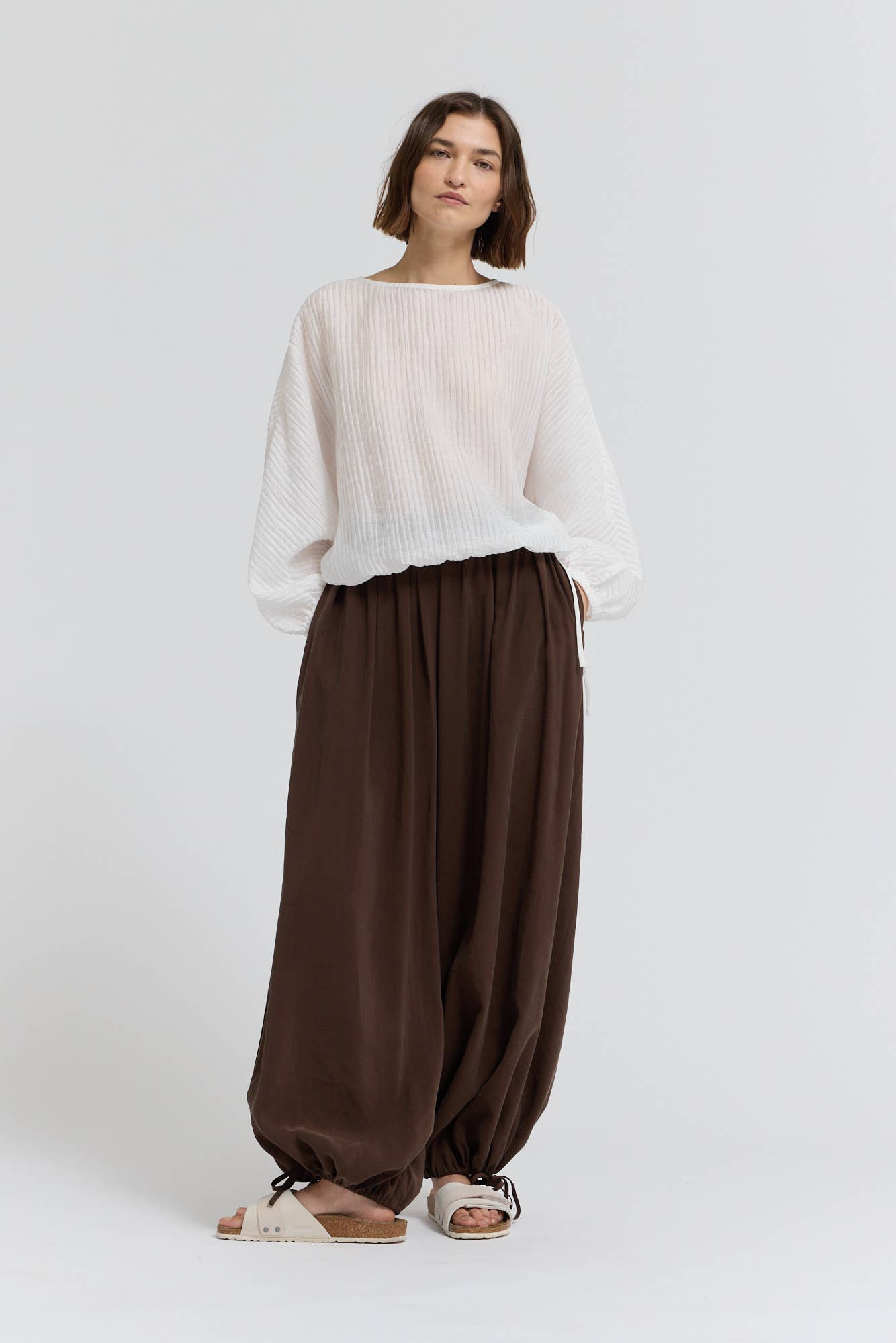 50959 - PANTALONI A BALLOON CON VITA PLISSETTATA