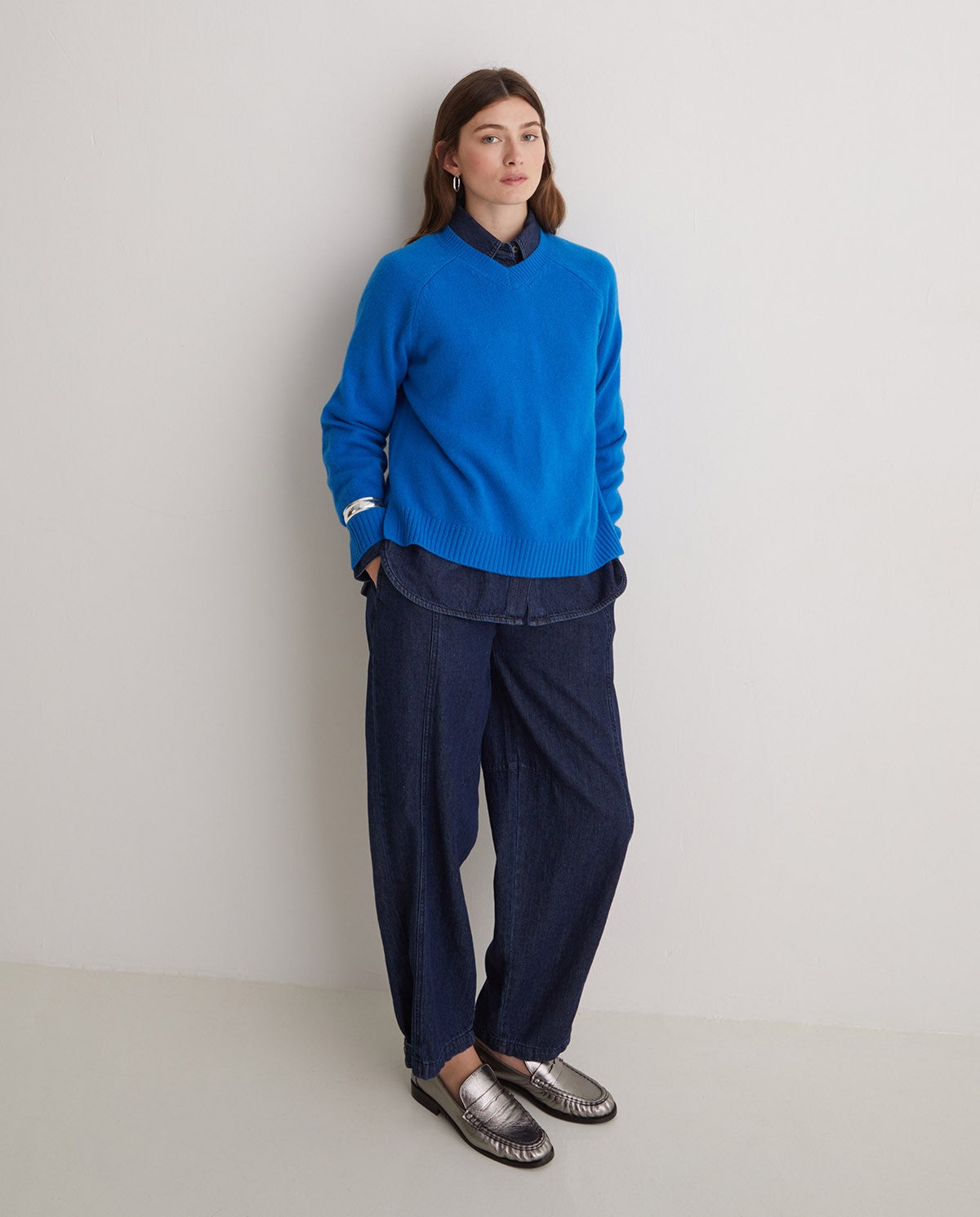 Balloon fit denim pant