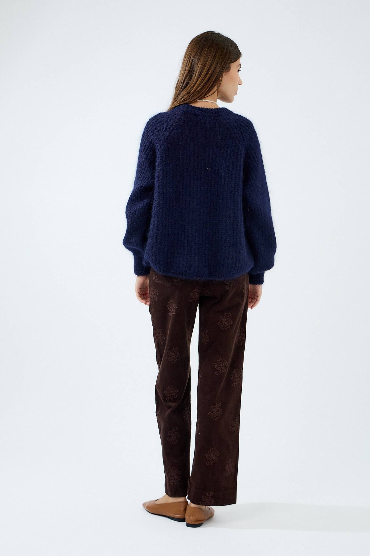Cardigan in mohair testurizzato