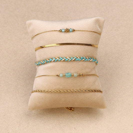 Bracciale in acciaio dorato inossidabile