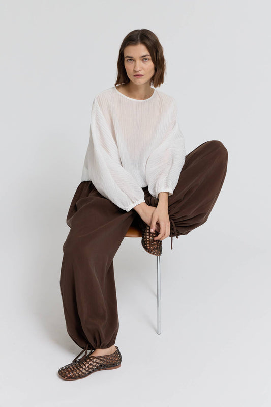 50959 - PANTALONI A BALLOON CON VITA PLISSETTATA