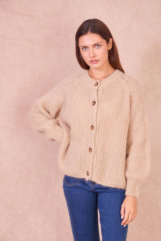 Cardigan in Misto Mohair con Bottoni