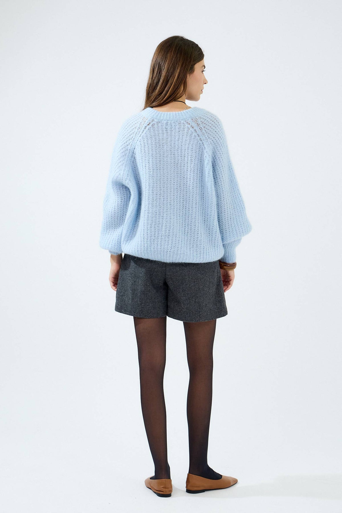 Cardigan in mohair testurizzato