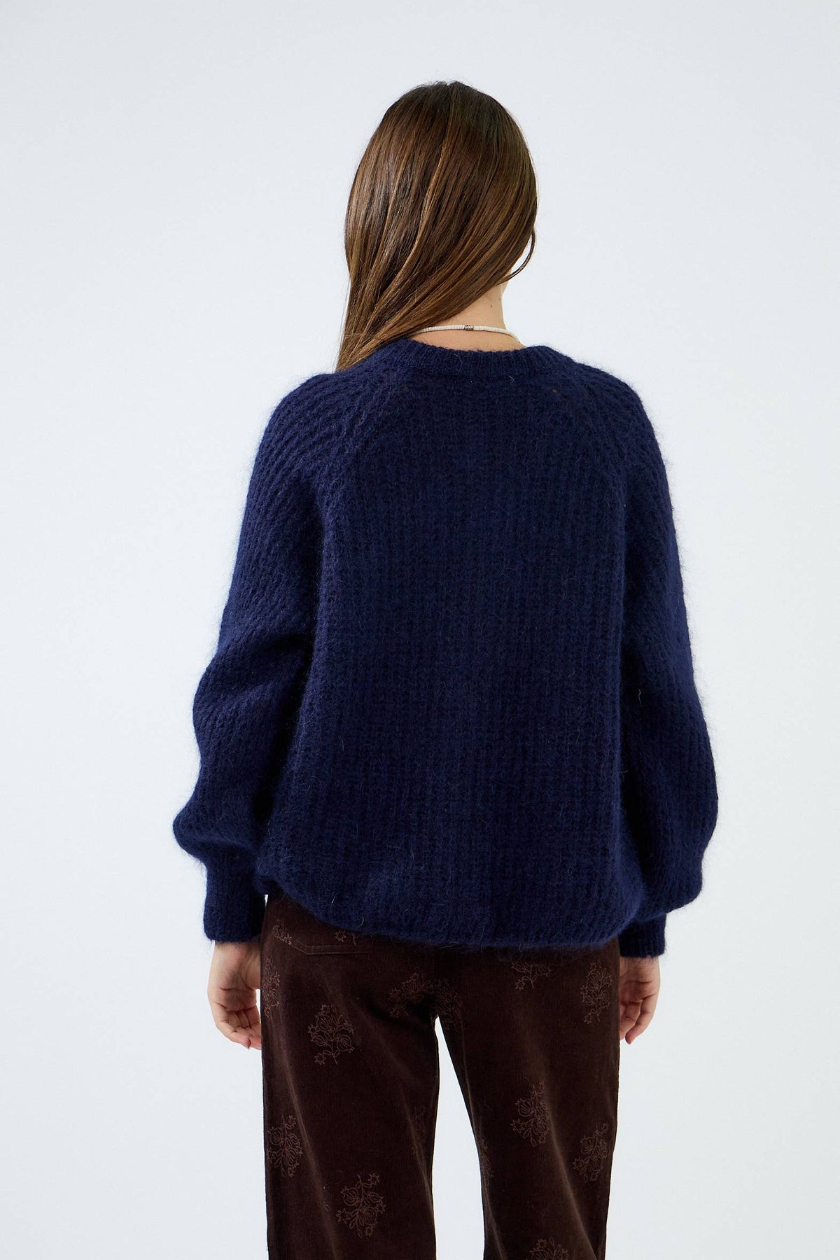 Cardigan in mohair testurizzato