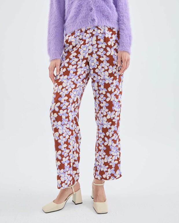 Pantalone morbido stampato floreale