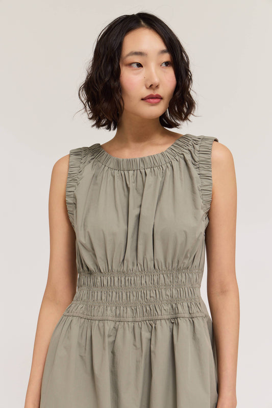 61325 - ABITO SMANICATO IN COTONE ARRICCIATO