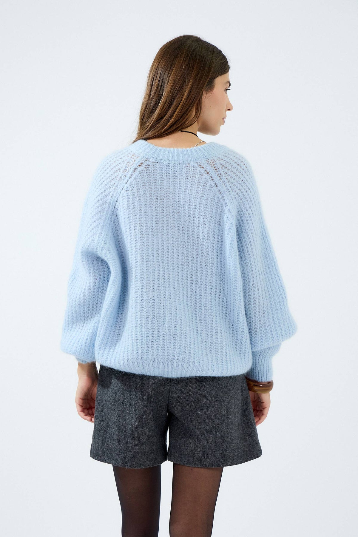 Cardigan in mohair testurizzato