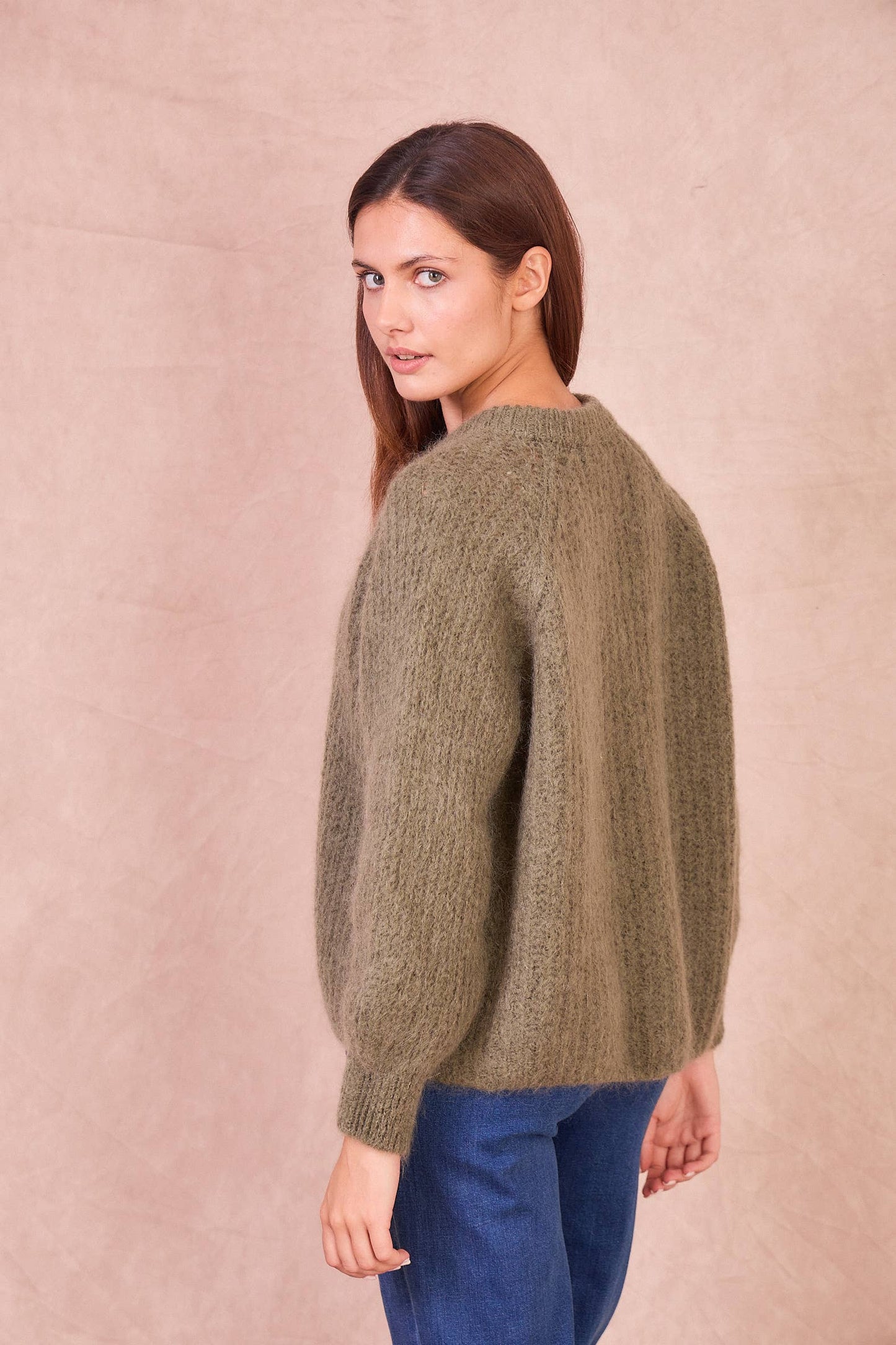 Cardigan in Misto Mohair con Bottoni