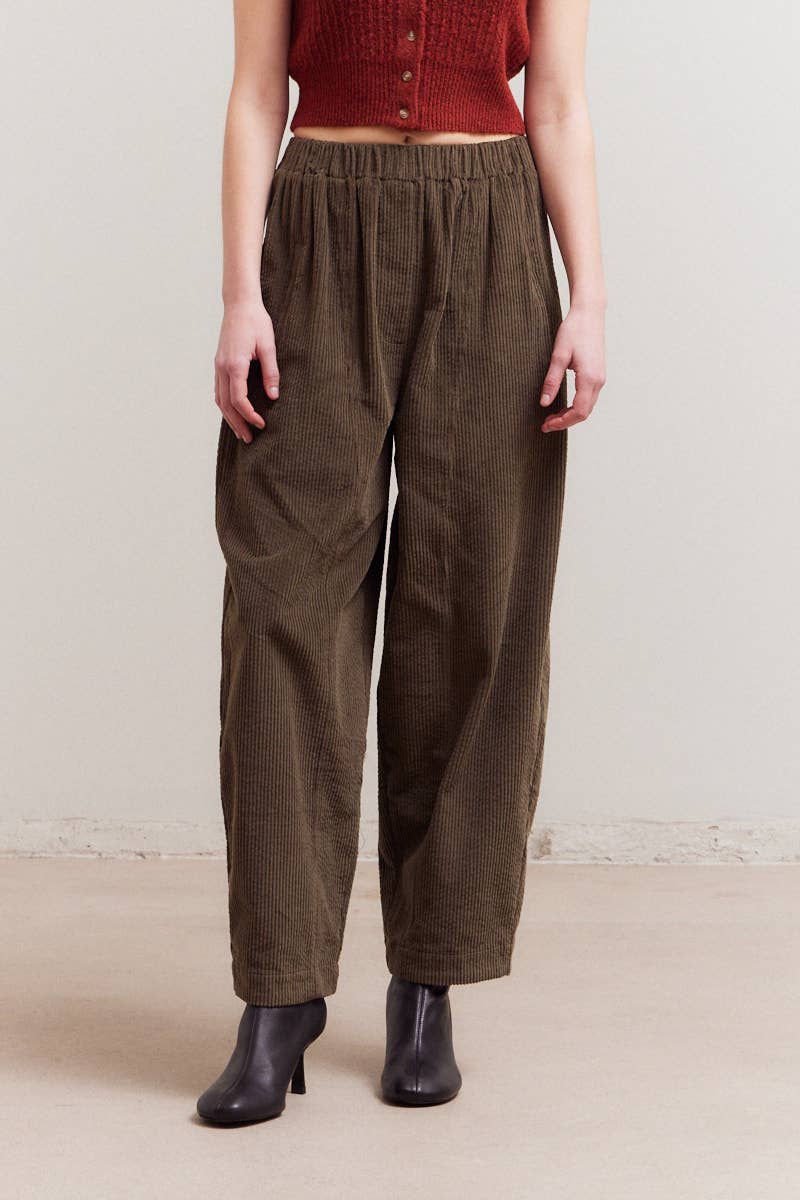50677 - PANTALONI A COSTE CON FASCIA ELASTICA