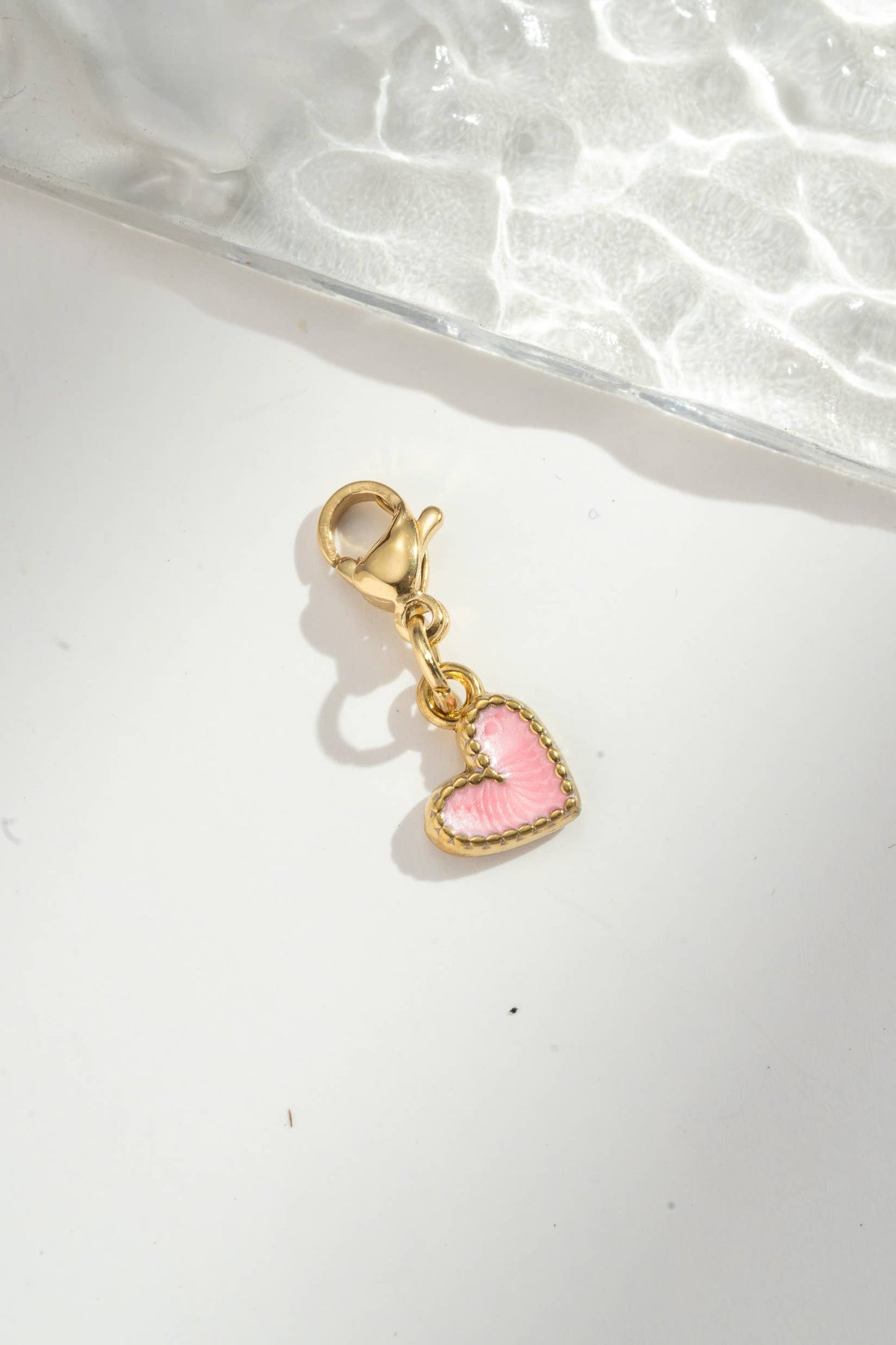 Set di 9 ciondoli a forma di piccolo cuore carino in acciaio inossidabile