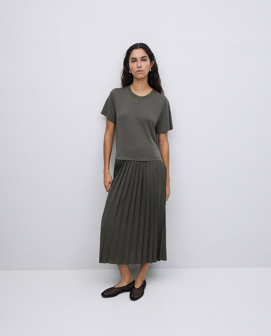 Dress con gonnellone plissettato