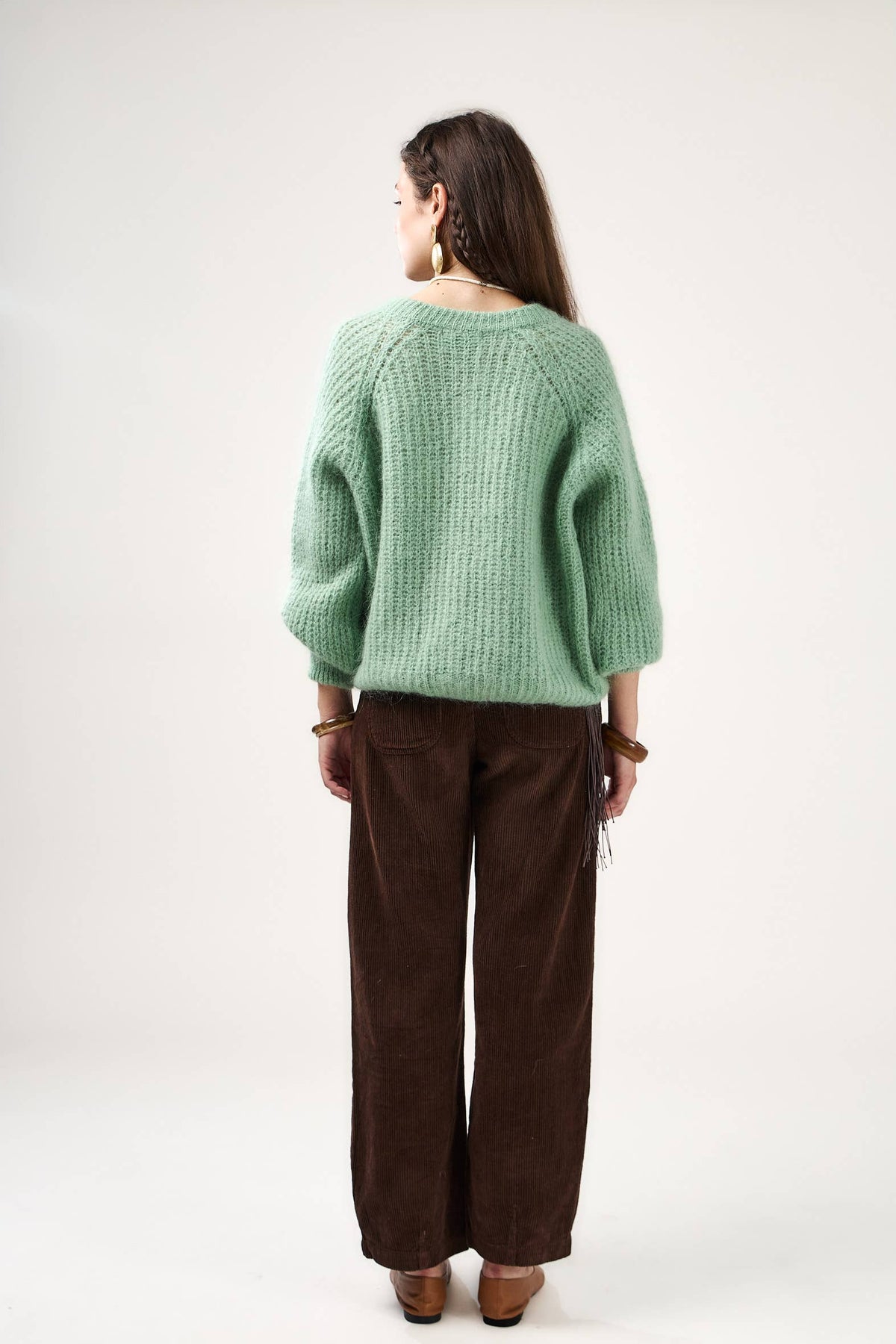Cardigan in mohair testurizzato