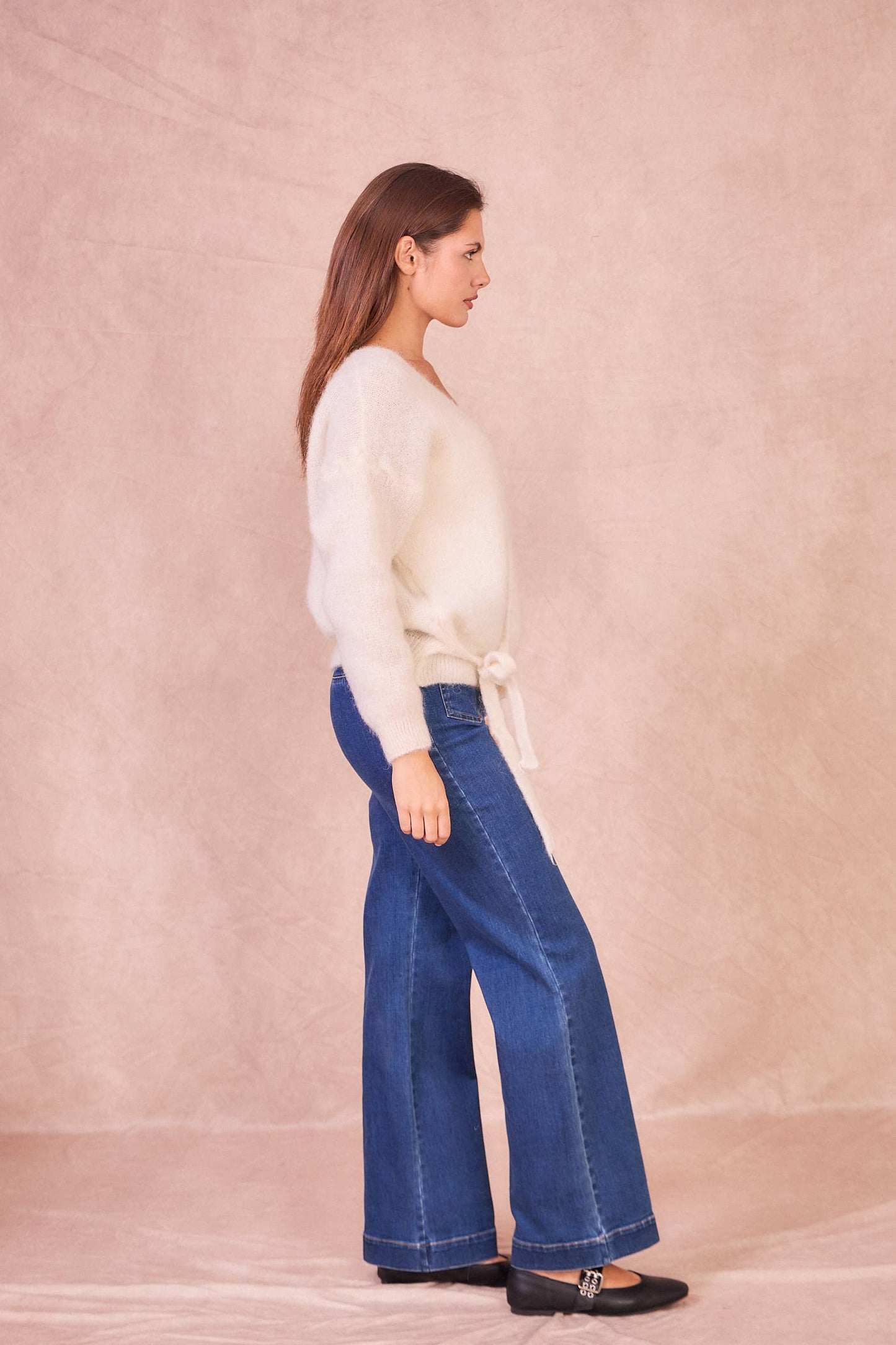 Cardigan Avvolgente in Misto Mohair