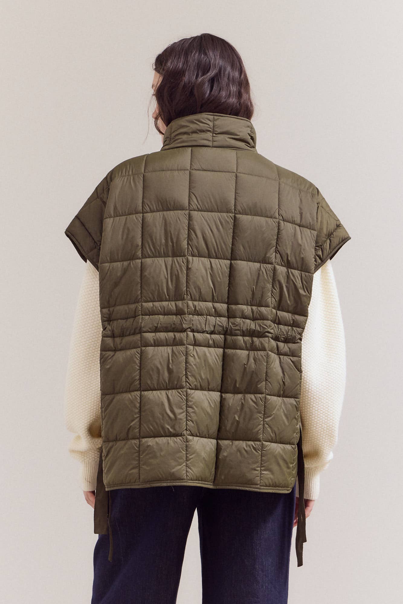 80416 - GILET IMBOTTITO TRAPUNTATO CON ZIP E COLLO ALTO