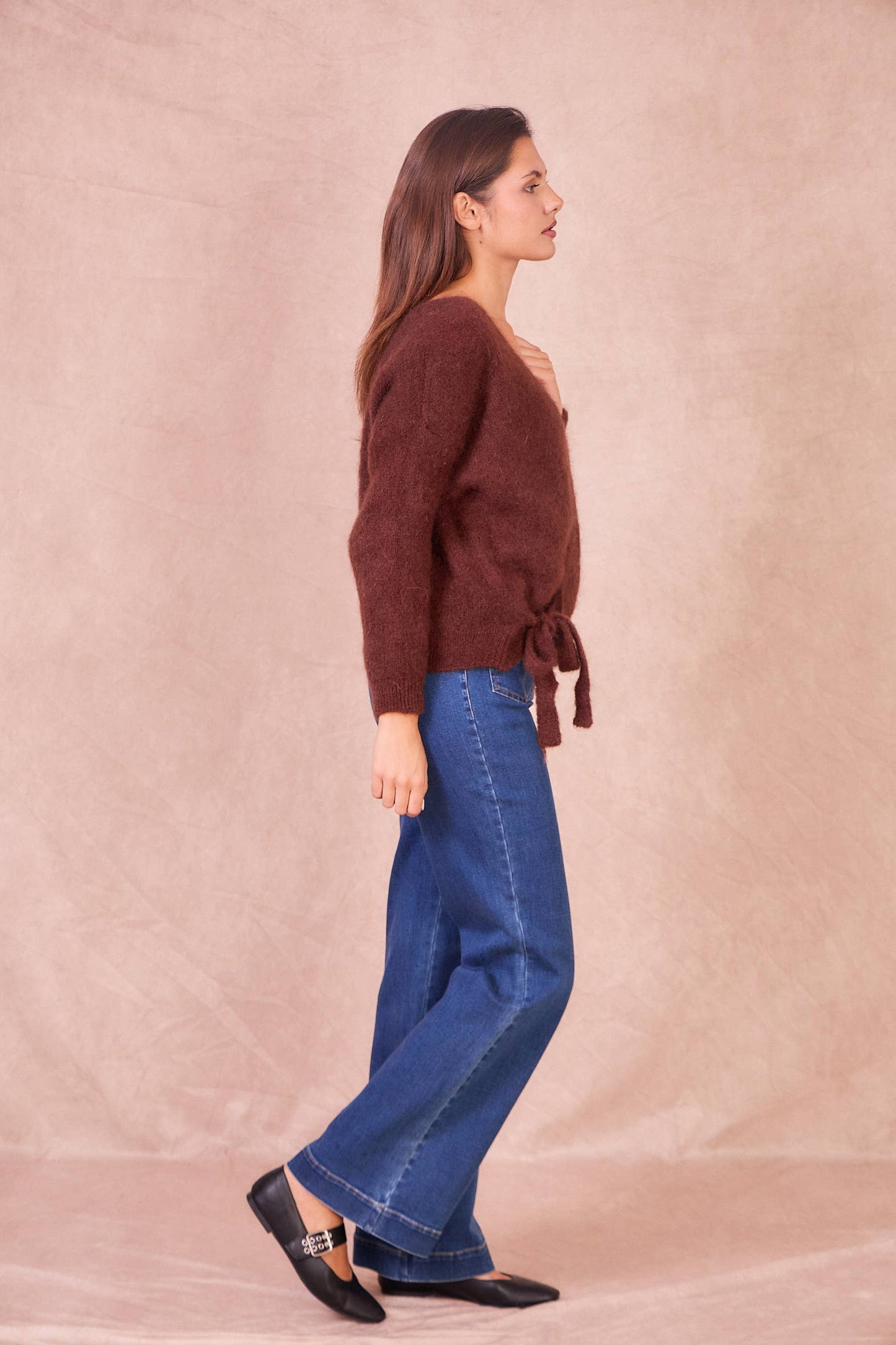 Cardigan Avvolgente in Misto Mohair