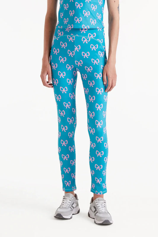 Leggings sportivi con stampa a fiocco