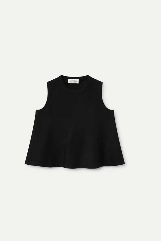 Top in maglia fluida nero