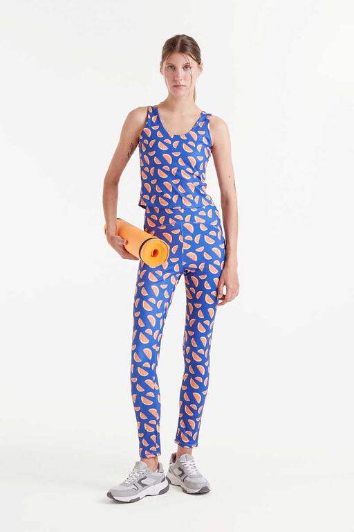 Leggings sportivi con stampa pompelmo