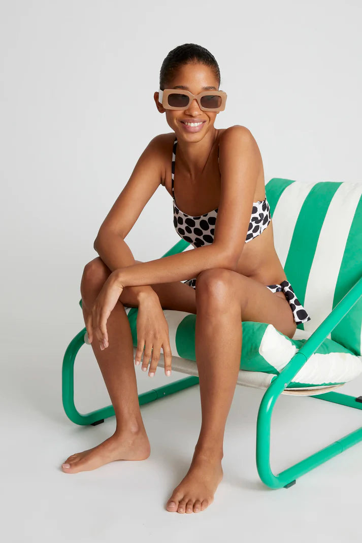 Reggiseno bikini dritto con stampa terrazzo