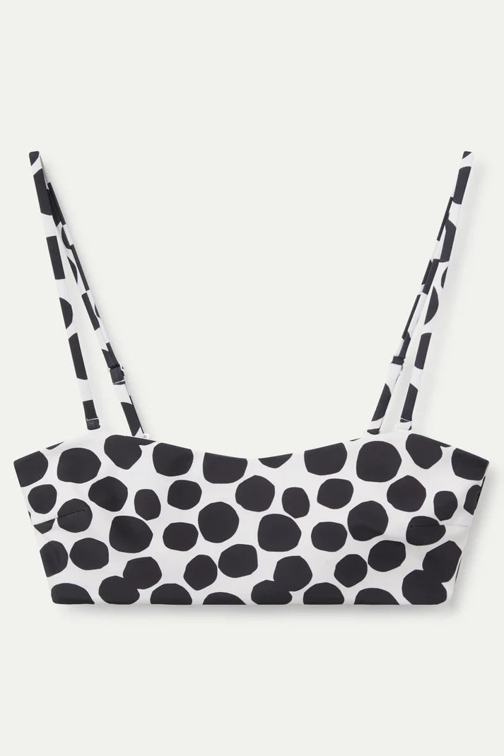 Reggiseno bikini dritto con stampa terrazzo