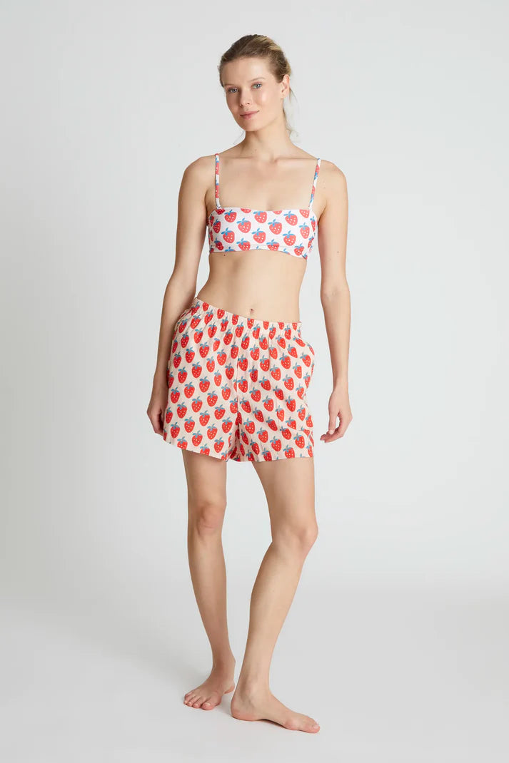 Pantaloncini stampati Strawberry Beach