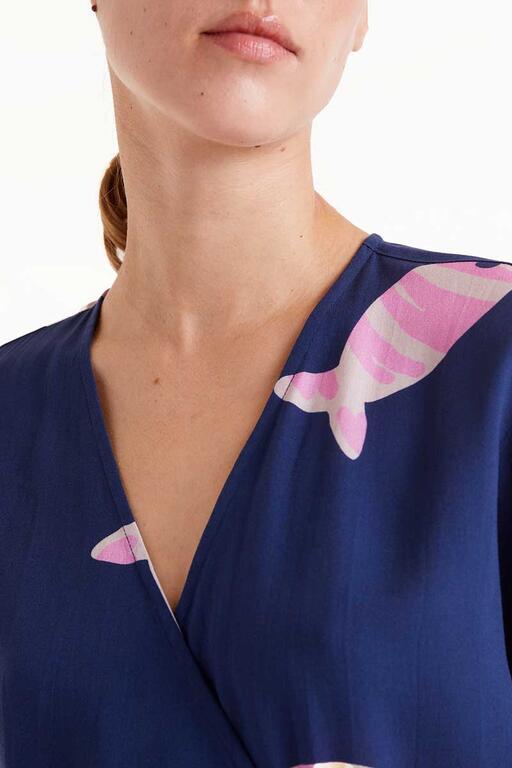Vestito midi con stampa Eureka