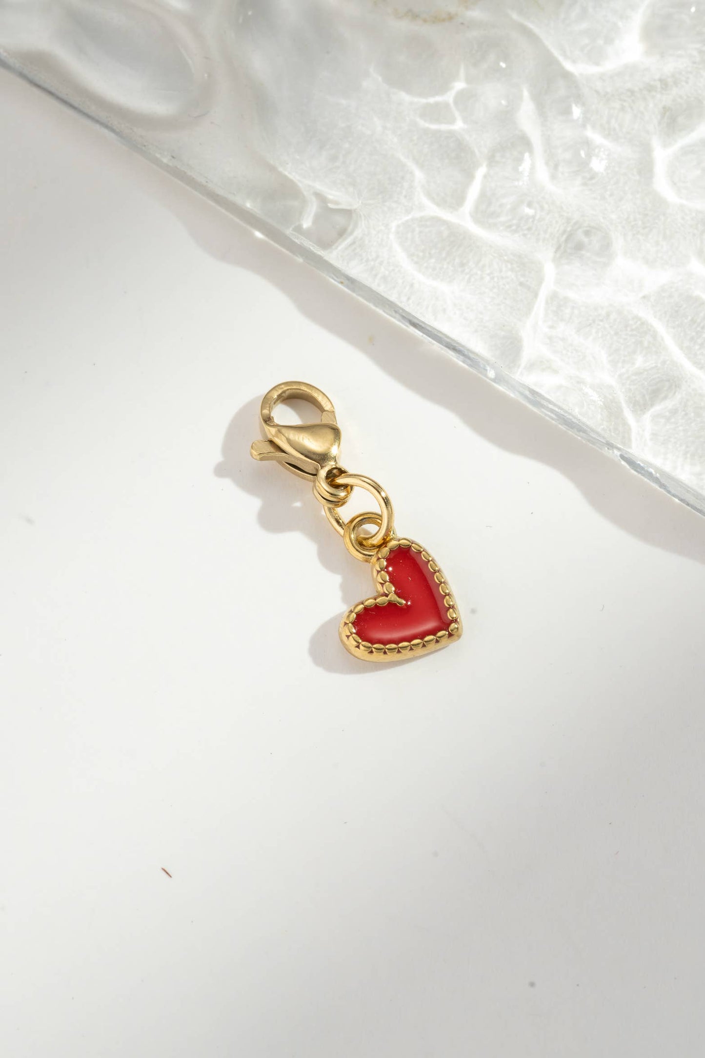 Set di 9 ciondoli a forma di piccolo cuore carino in acciaio inossidabile