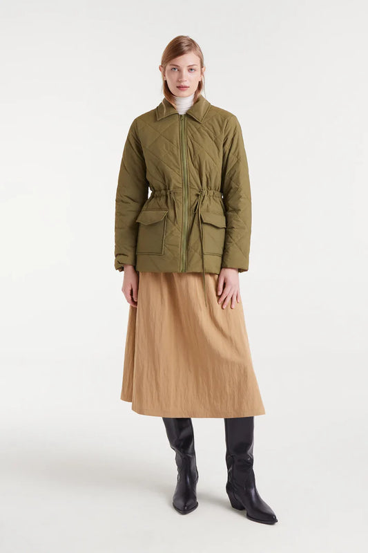 Cappotto verde corto