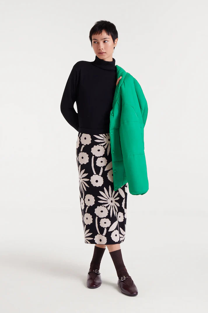 Top in maglia fine nera