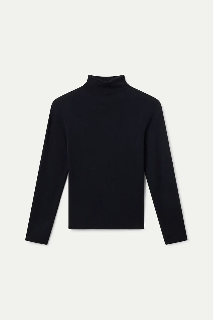 Top in maglia fine nera