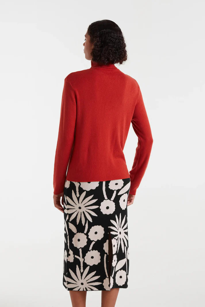 Maglia fine color ruggine