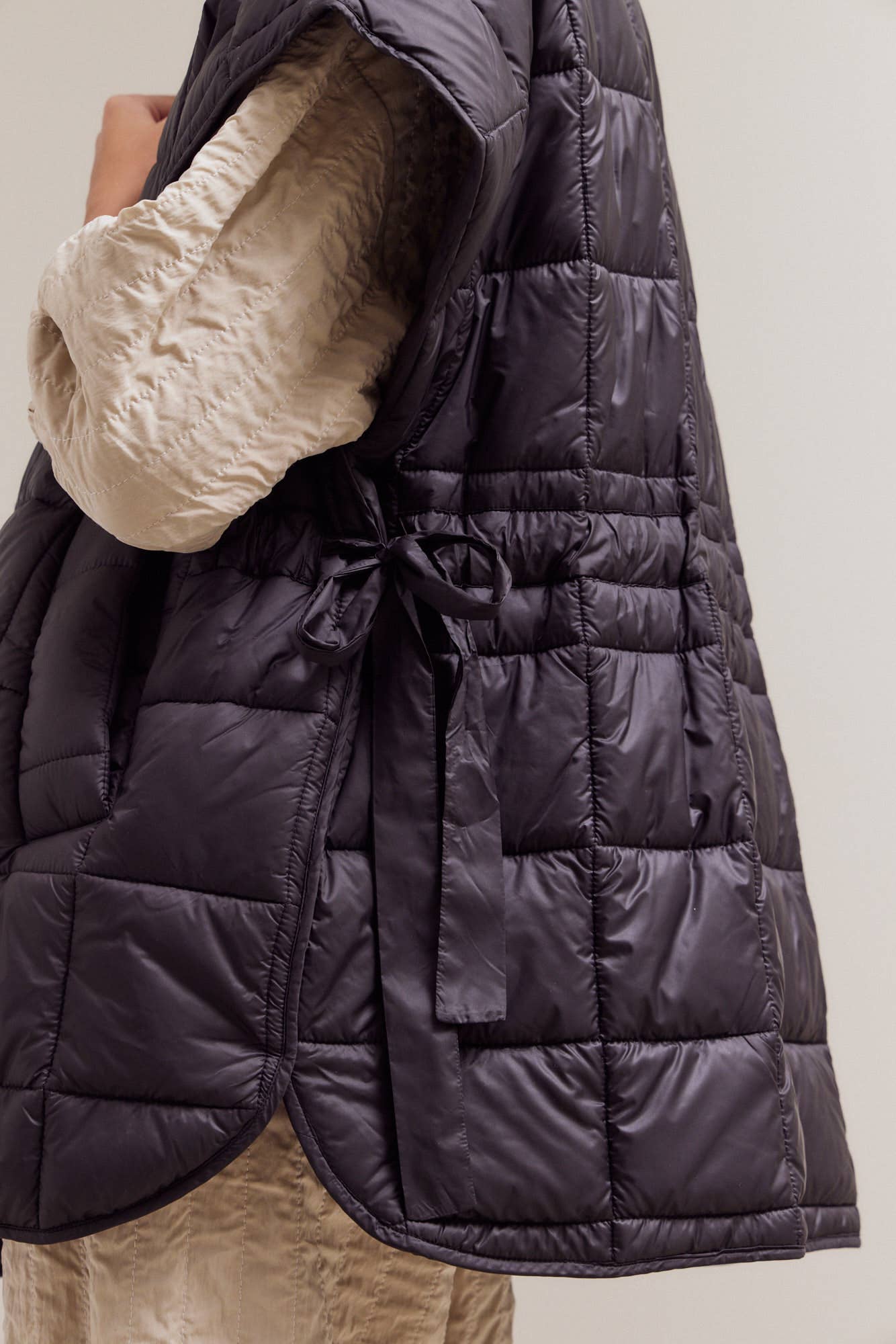 80416 - GILET IMBOTTITO TRAPUNTATO CON ZIP E COLLO ALTO